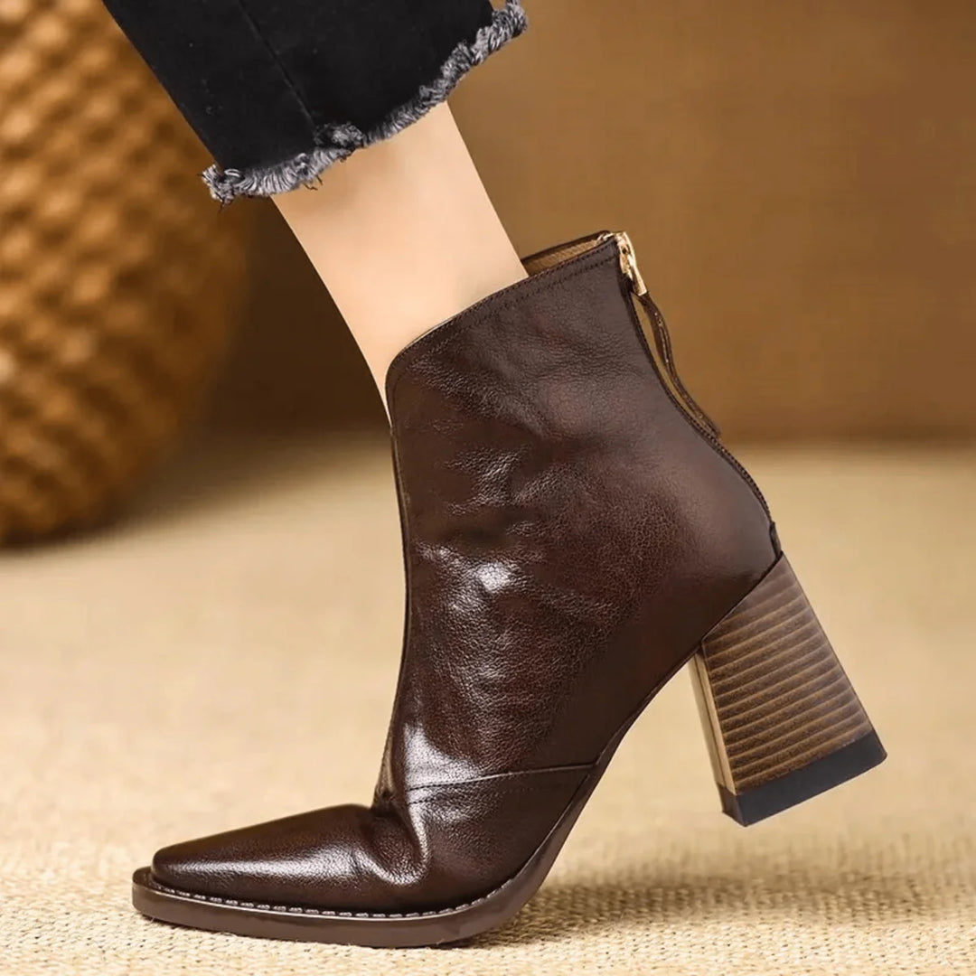 CLAUDIA - MID-HEEL ANKLE BOOTS