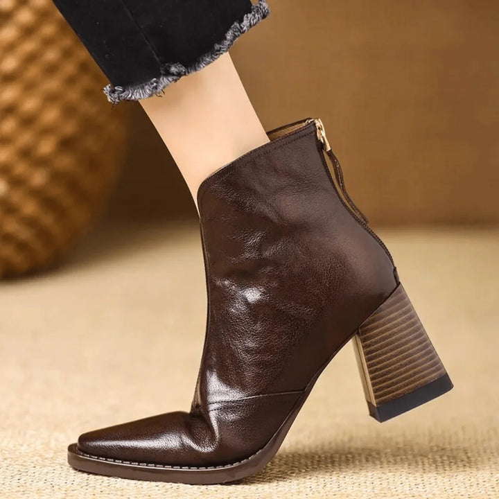 CLAUDIA - MID-HEEL ANKLE BOOTS