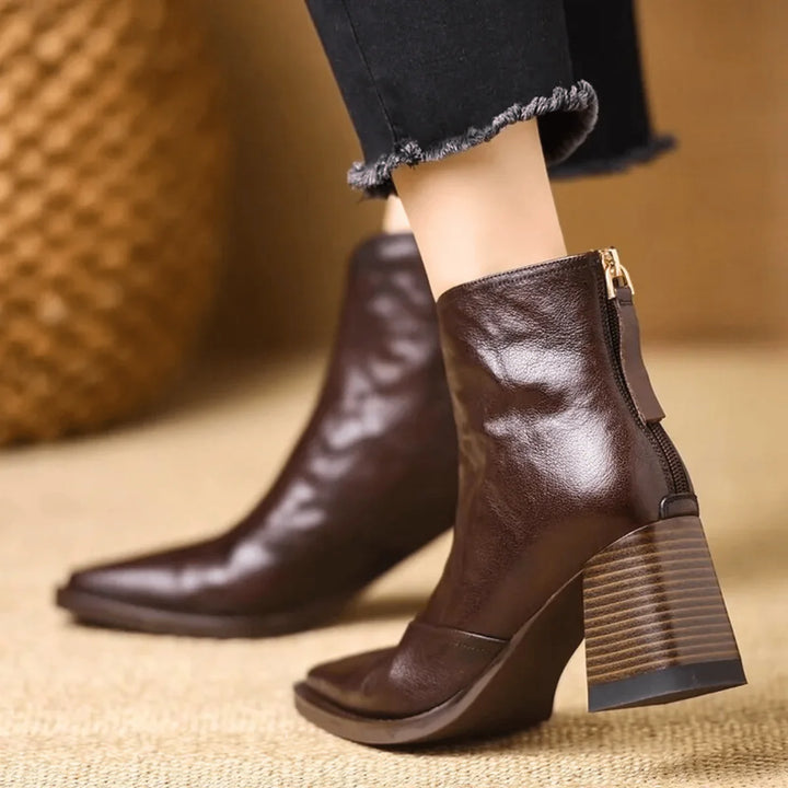 CLAUDIA - MID-HEEL ANKLE BOOTS