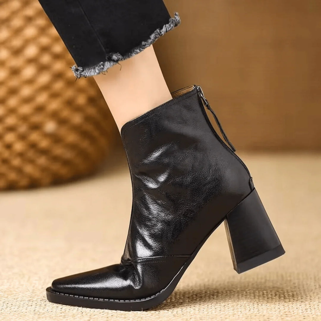 CLAUDIA - MID-HEEL ANKLE BOOTS