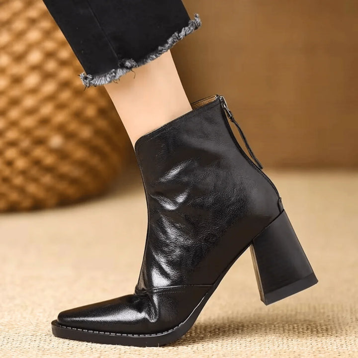 CLAUDIA - MID-HEEL ANKLE BOOTS