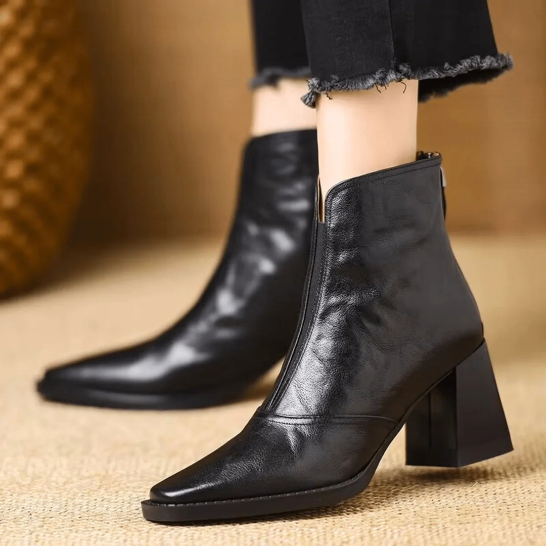 CLAUDIA - MID-HEEL ANKLE BOOTS